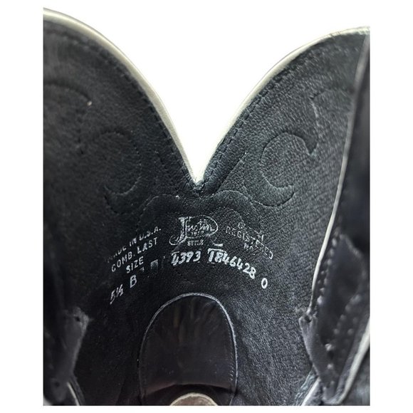 FLAMING Vintage Genuine JUSTIN Western Cowboy Boots - 5.5 US - Picture 6 of 6